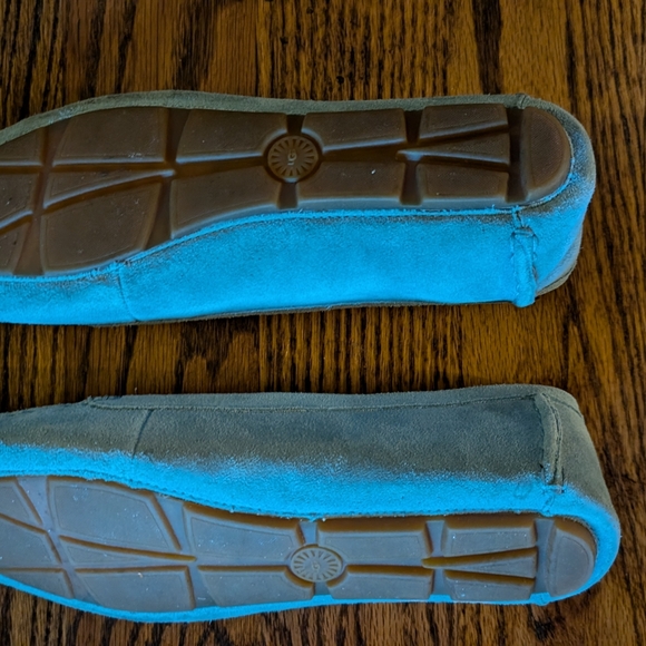 UGG® Flores Driving Loafer Baby Blue Suede Women Size 10 - Picture 4 of 5